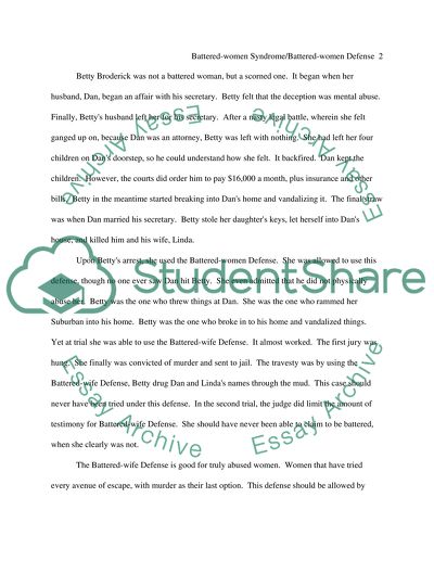 Battered woman Syndrome