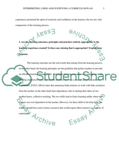 Importance of the Learning Intentions