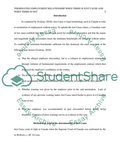 Terminating Employment Relationship When There Is Just Cause and When There Is Not