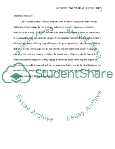 Inequalities in Medicare and Medicaid for the Elderly