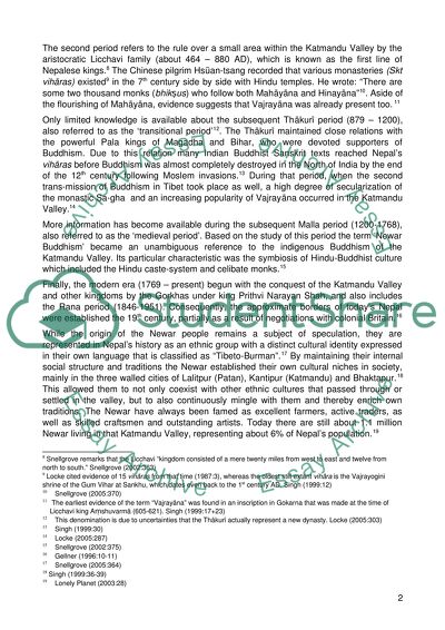 The unique features of Newar Buddhism and their development