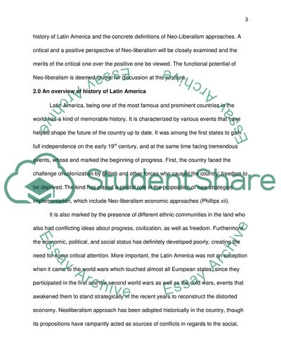 History of Latin America: Neo-Liberalism