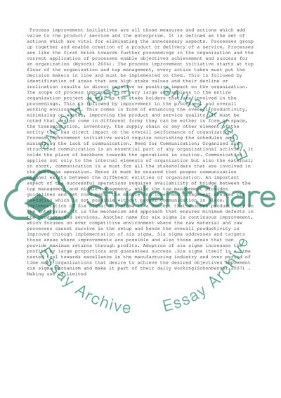 Organizational initiatives reengineering essay