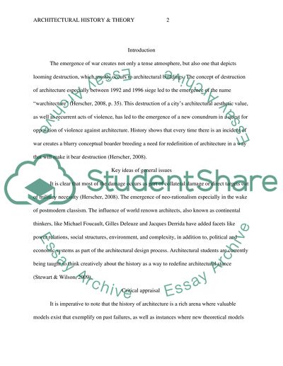 Impact of Wars on Architecture and Design of New Buildings