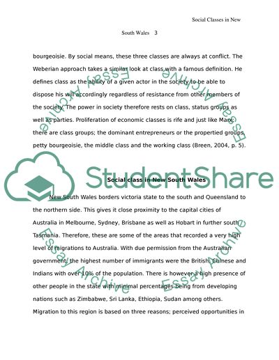 Social Classes in New South Wales