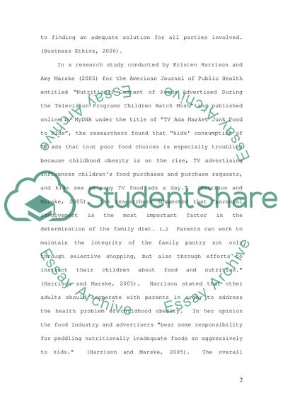 Marketing Ethics Related to McDonalds Ads