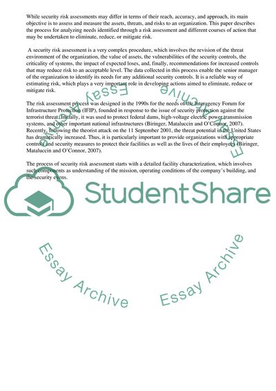 Security Risk Management Process in the Organization