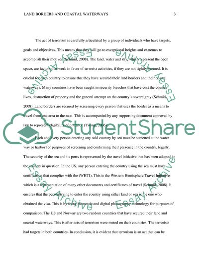 Securing the Land Borders and Coastal Waterways from International Terrorism