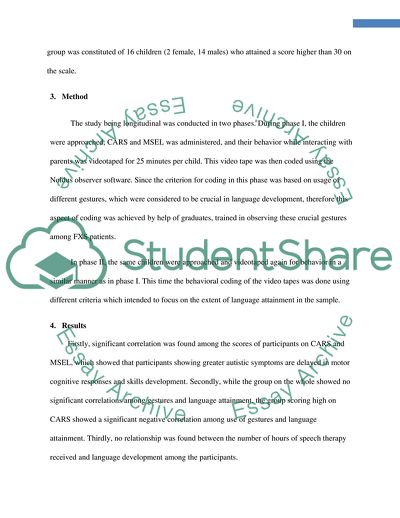 Relationships between Early Gestures and Later Language in Children with Fragile X Syndrome