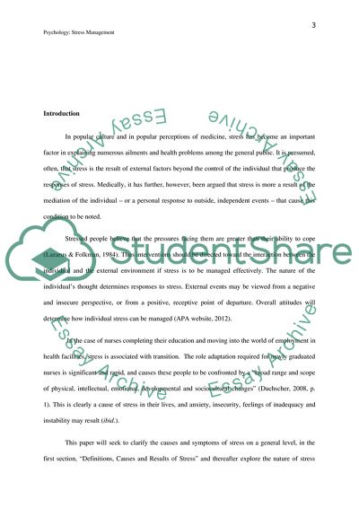 Stress Management and Role Transition for Nursing Students