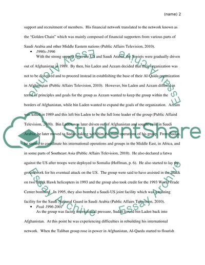 Write an essay about terrorist goals