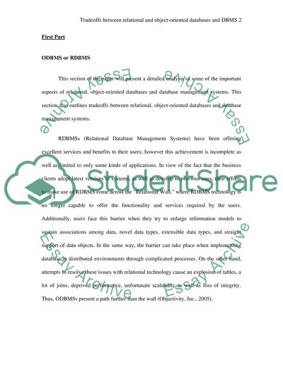 What are the tradeoffs between relational and object-oriented databases and database management systems