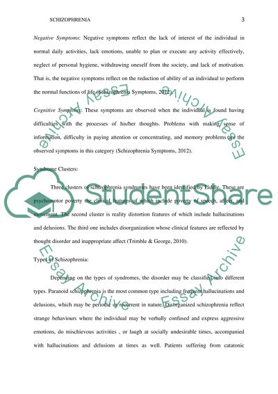 Types and Symptoms of Schizophrenia