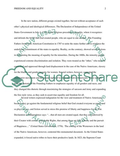 Freedom and equality: Rhetoric in the pre-Civil War period