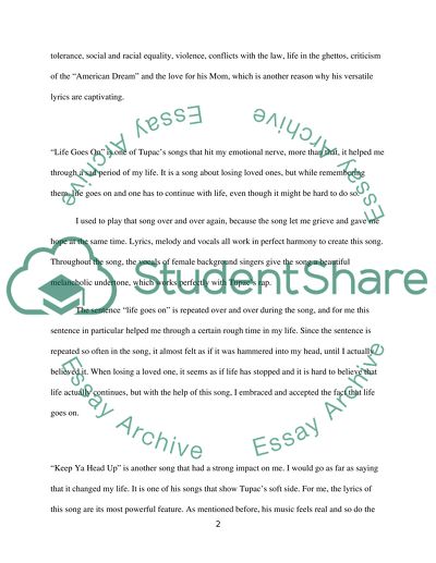 Music and Meaning - Tupac