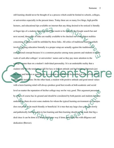 People really need go to college to learn