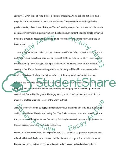 Alcohol Advertisement Report