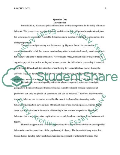 Key Components in the Study of Human Behavior