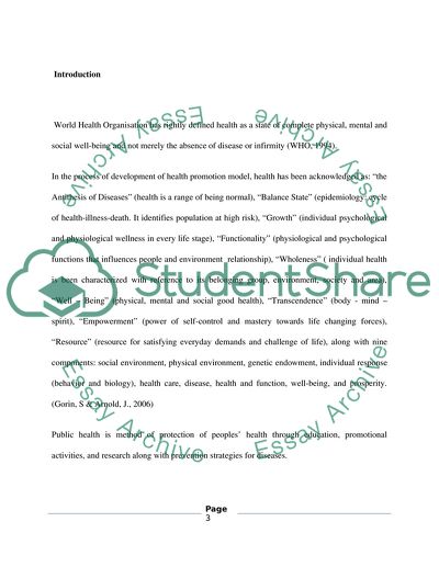 Health Promotion Activities