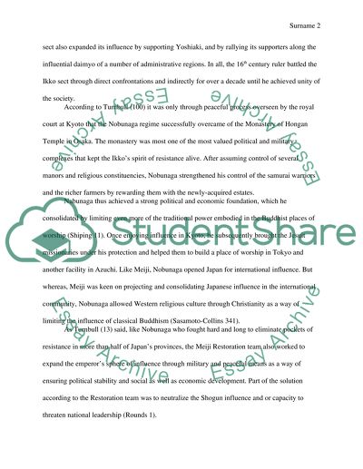 The Oda Nobunaga&apos;s Restoration