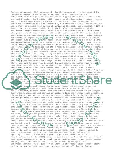 Project management: Risk management