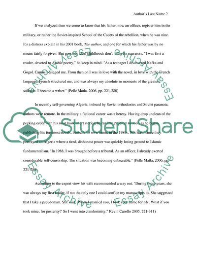 Analysis of Wolf Dreams by Yasmina Khadra