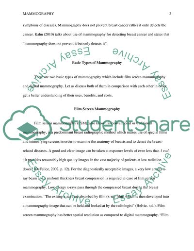 Basic Types of Mammography