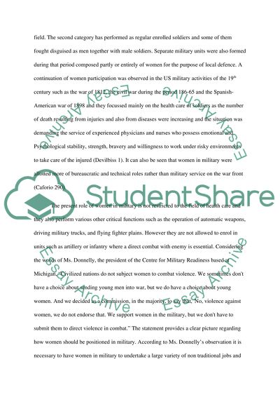 Should women be allowed in the military And to what extent