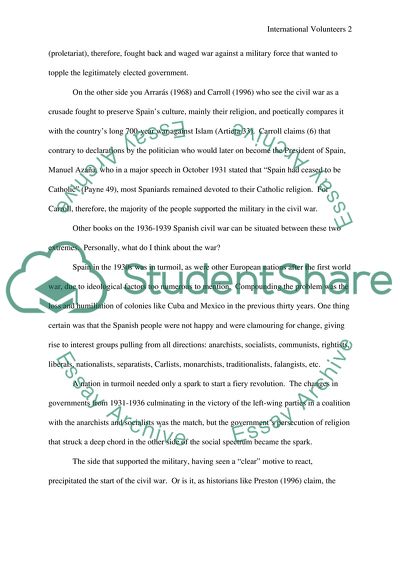 International Volunteers in the Spanish Civil War