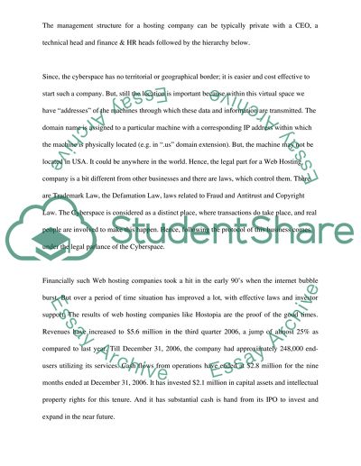 A Website Designing and Hosting Business