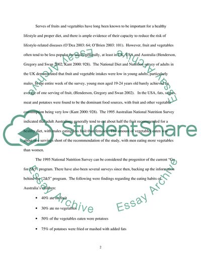 Australian Childhood Obesity