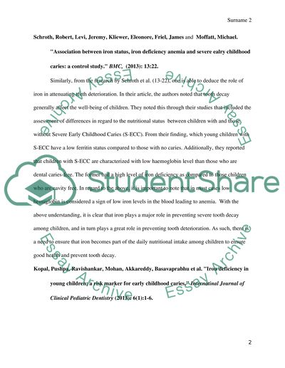 The Role of Iron in Attenuating Tooth Deterioration