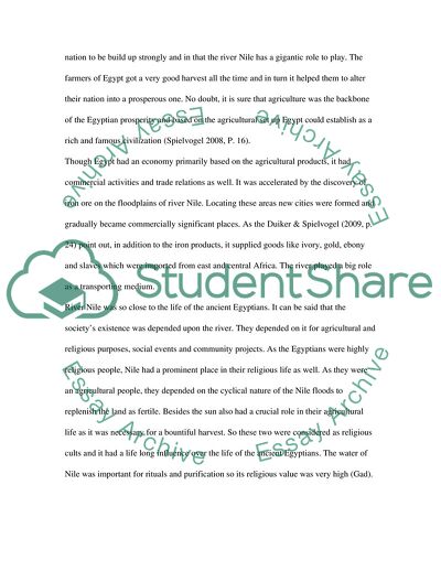 Influence of the Nile on Egyptian Civilization