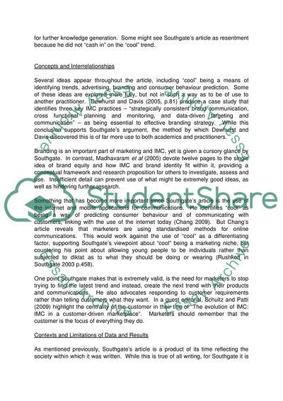 The Critical Value of Two Articles by Southgate and by Spero and Stone