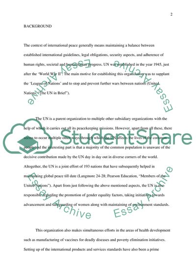 Can International Institutions Like the UN Effectively Promote Peace