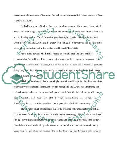 Fuel Cell Technology: A Comparative Evaluation for Applications in Building in Saudi Arabia