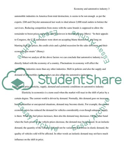 Economy Affection on the Automobile Industry