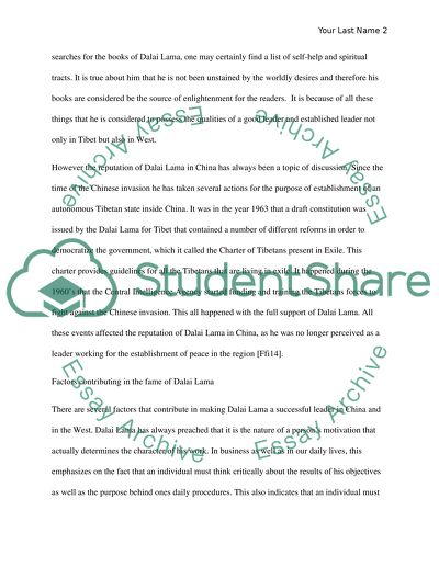 Reputation of Dalai Lama in Tibet, China and West