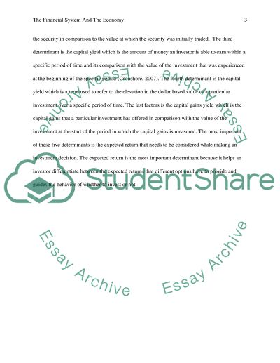 The Financial System and the Economy