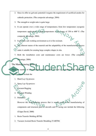 Fibre Reinforced Plastics in Aerospace and Formula-1