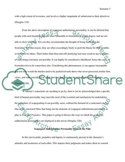 Scapegoat Authoritarian Personality