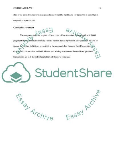 Corporate Law of M&M Corporation