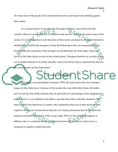 Risky behaviour of teenagers