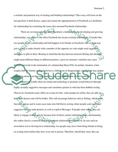 Relationship Issue on Facebook