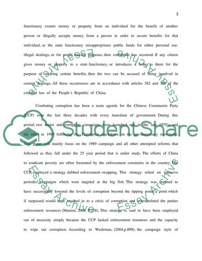 Reasons Why Eradication of Corruption in China Has Failed