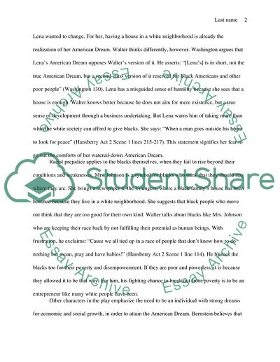 A raisin in the sun by Lorraine Hansberry