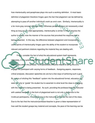 The Problem of Plagiarism