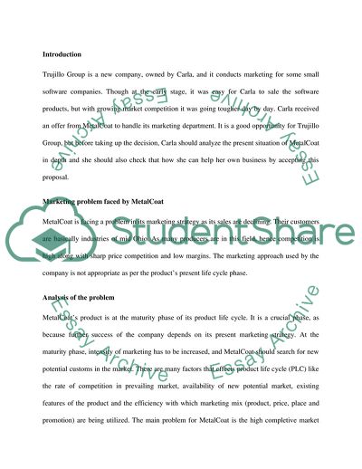 Marketing Problem Faced by MetalCoat