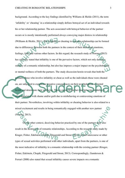 Cheating in Romantic Relationships