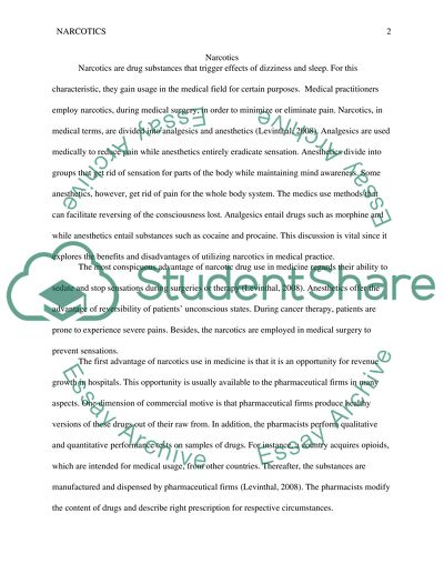 Benefits and Disadvantages of Narcotics